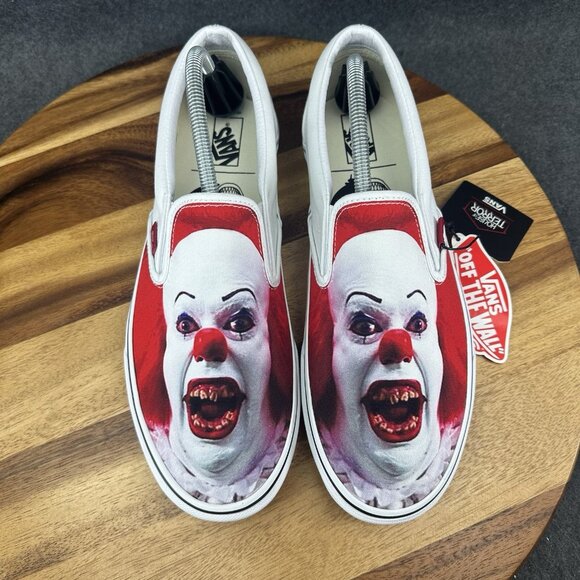 Vans Classic Slip-on X House Of Terror "It Pennywise" 10 Rare - Picture 4 of 12
